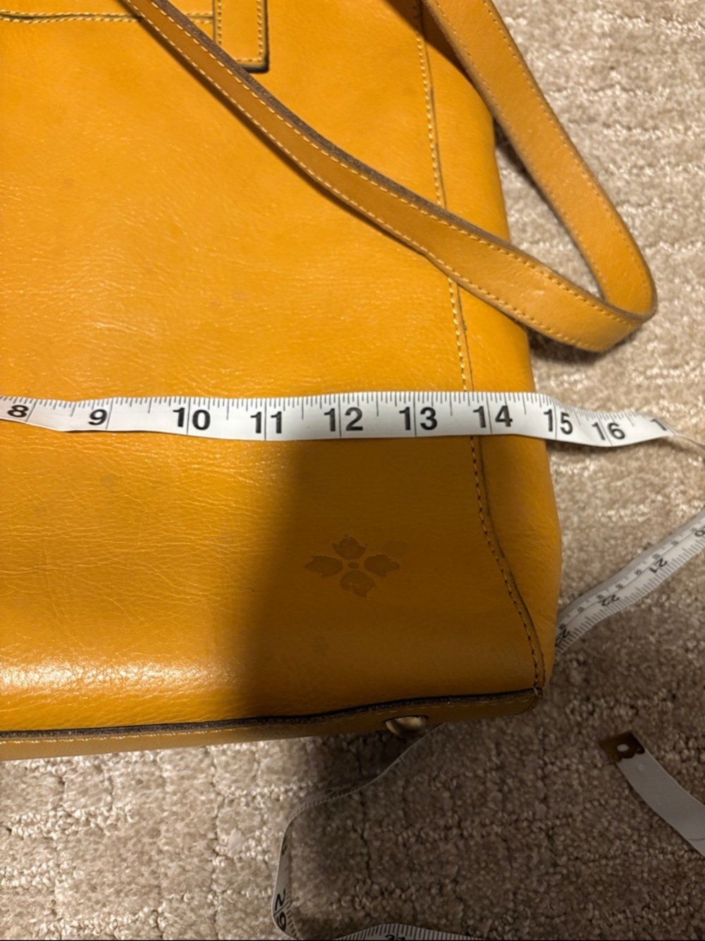 Patricia Nash Viana Tote Leather Brights Mustard Yellow - Picture 16 of 16